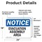 Signmission Evacuation Assembly Area, 24 in W x Rectangle, Vinyl Decal OS-2PACK-NS-D-1824-L-12184 - alternate 3